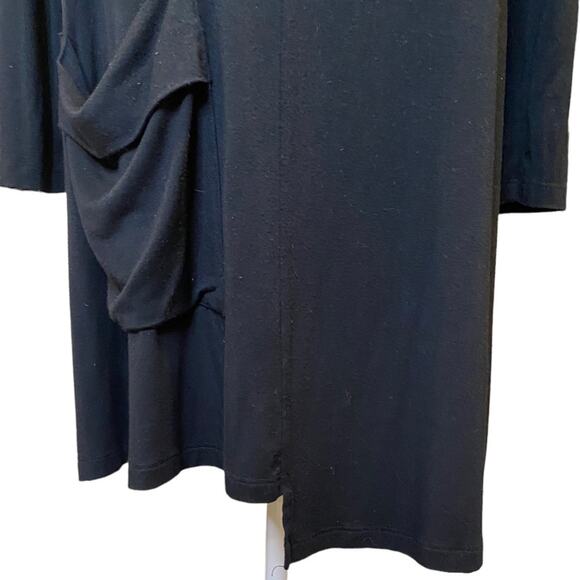 COMFY USA Black Knit Asymmetric Tunic Dress with Pocket Size‎ XSmall - Picture 6 of 10